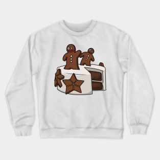 Gingerbread cake cartoon illustration Crewneck Sweatshirt